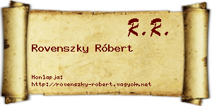 Rovenszky Róbert névjegykártya