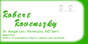 robert rovenszky business card